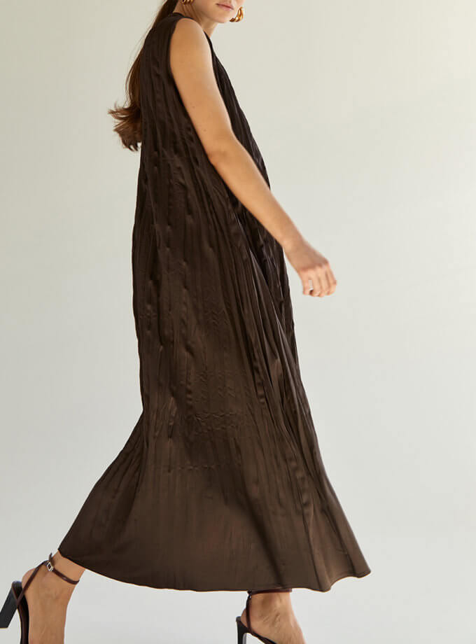Атласна сукня міді KLSV_AKxDS_FW_2021_29, фото 1 - в интернет магазине KAPSULA