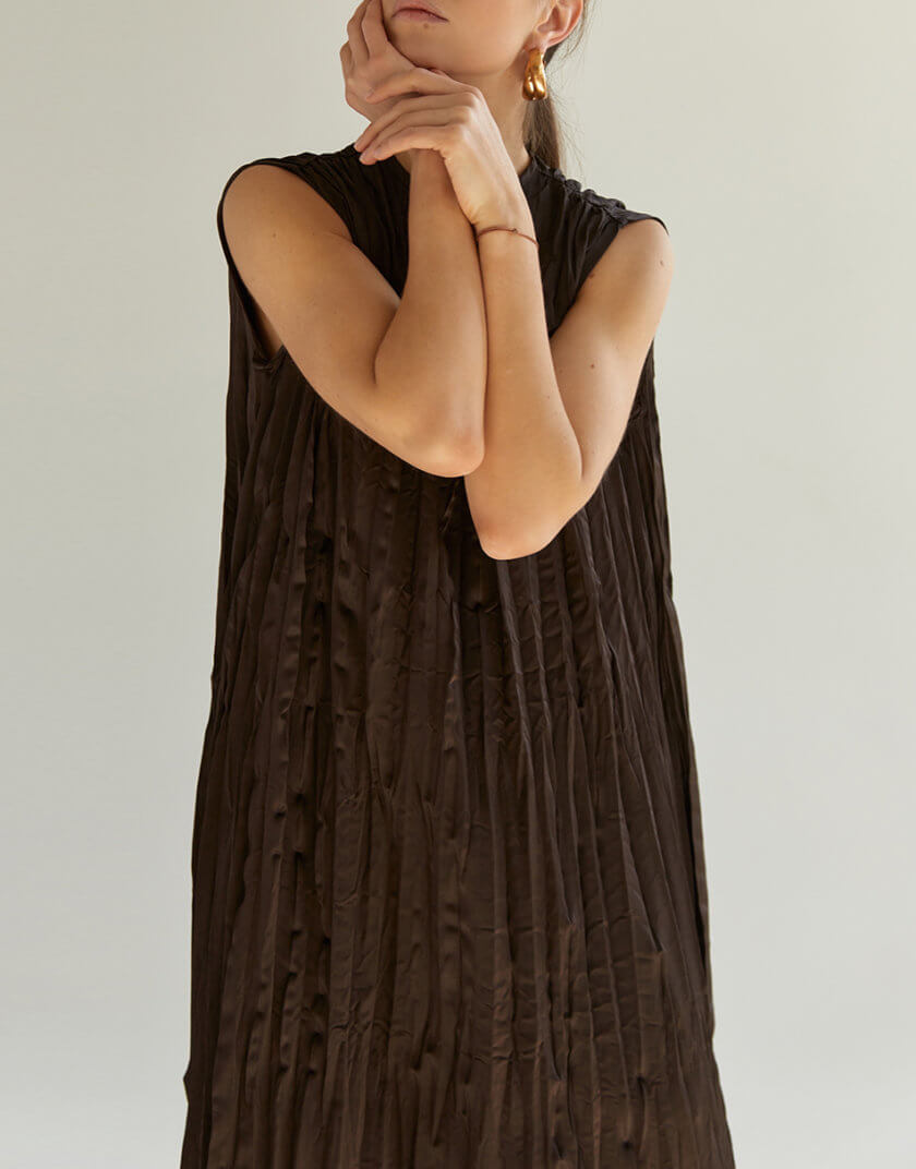 Атласное платье миди KLSV_AKxDS_FW_2021_29, фото 1 - в интернет магазине KAPSULA