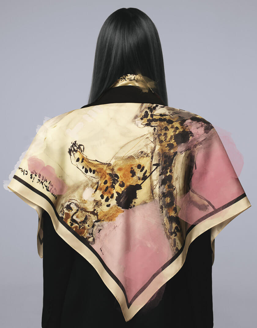 Шелковый платок с изображением LAB_2259, фото 1 - в интернет магазине KAPSULA