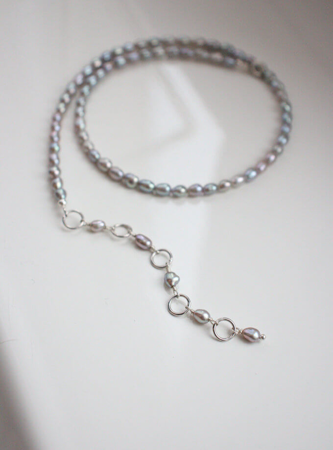 Чокер з сріблястих перлин SLR_SSN_028, фото 1 - в интернет магазине KAPSULA