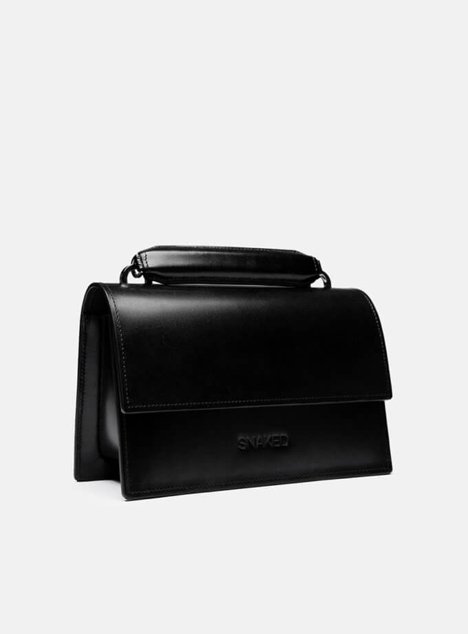 Кожаная сумка Snaked Joy Bag in Black SNKD_P0113S, фото 1 - в интернет магазине KAPSULA