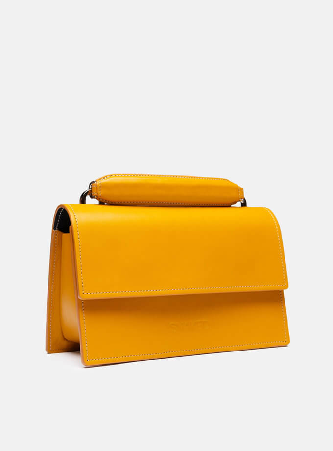 Кожаная сумка Joy Bag in Yellow SNKD_P0115S, фото 1 - в интернет магазине KAPSULA