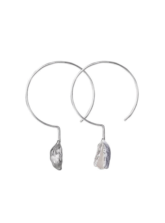 Срібні сережки-хупи Кардамон LGV_kardamome_002, фото 1 - в интернет магазине KAPSULA