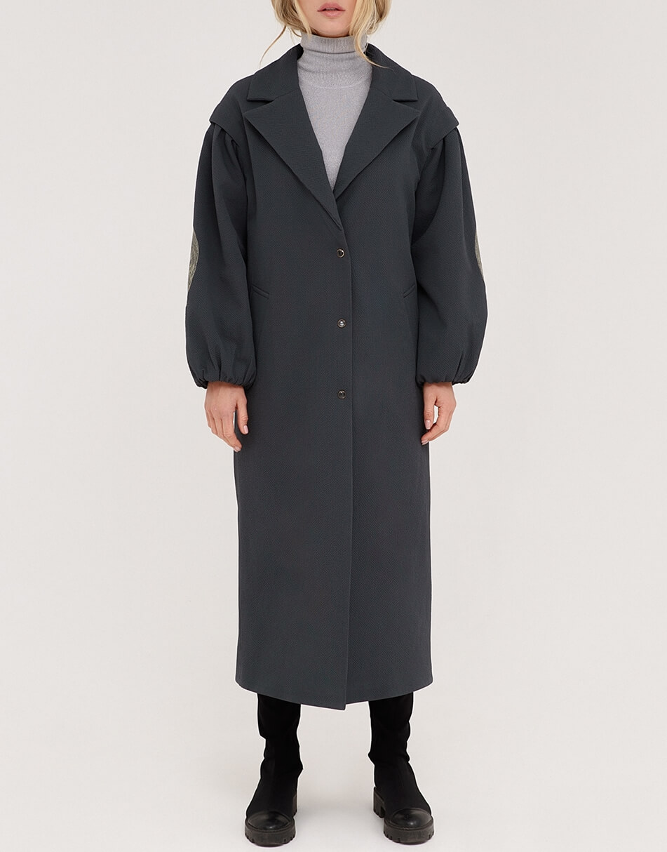 Пальто з вишитими рукавами WNDR_ss22_pgr_07, фото 1 Пальто з вишитими рукавами WNDR_ss22_pgr_07, фото 1 - в интернет магазине KAPSULA