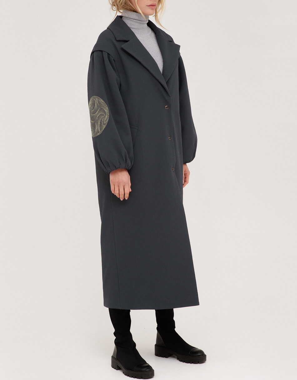 Пальто з вишитими рукавами WNDR_ss22_pgr_07, фото 1 Пальто з вишитими рукавами WNDR_ss22_pgr_07, фото 1 - в интернет магазине KAPSULA