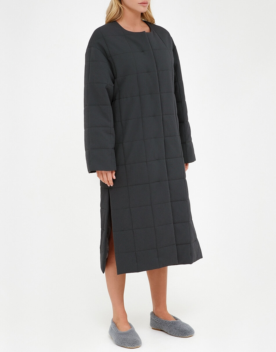 Стьобане пальто grey WNDR_ss22_pgr_08, фото 1 Стьобане пальто grey WNDR_ss22_pgr_08, фото 1 - в интернет магазине KAPSULA