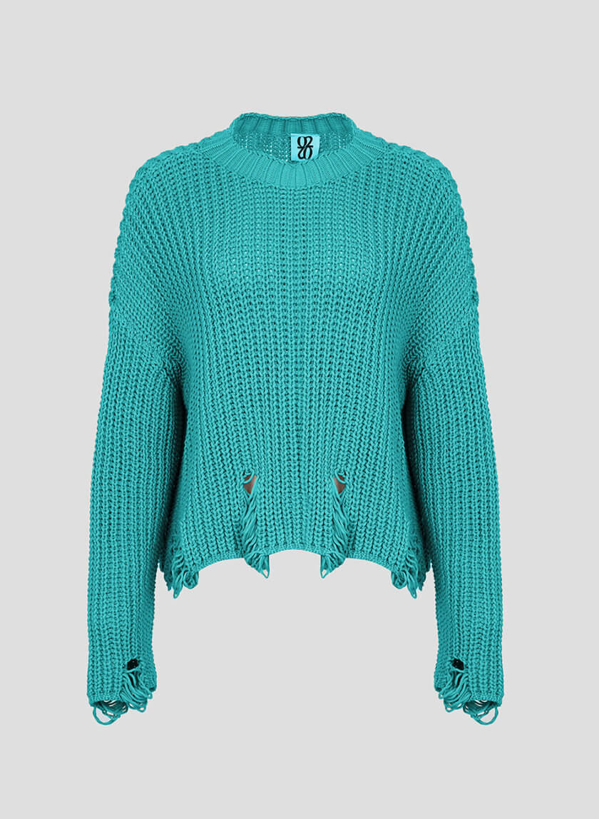 Зеленый свитер 0202_50017, фото 1 - в интернет магазине KAPSULA