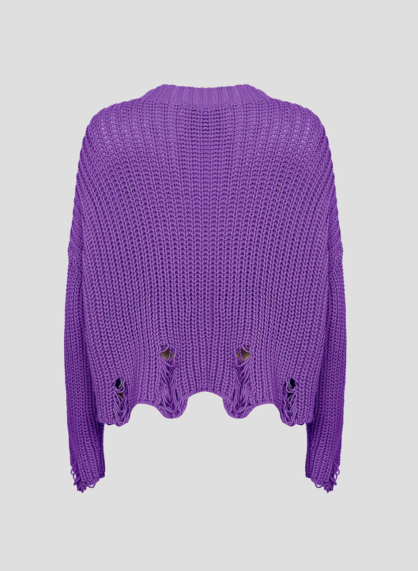 Фиолетовый свитер 0202_50018, фото 1 - в интернет магазине KAPSULA