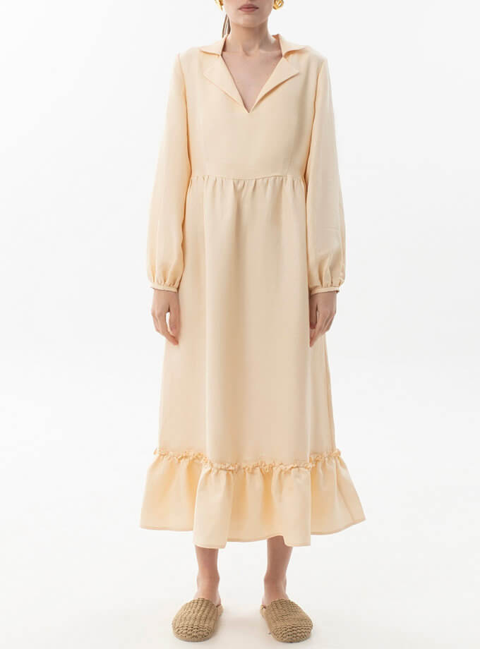 Сукня міді з льону WNDR_ss22_drm_06, фото 1 - в интернет магазине KAPSULA