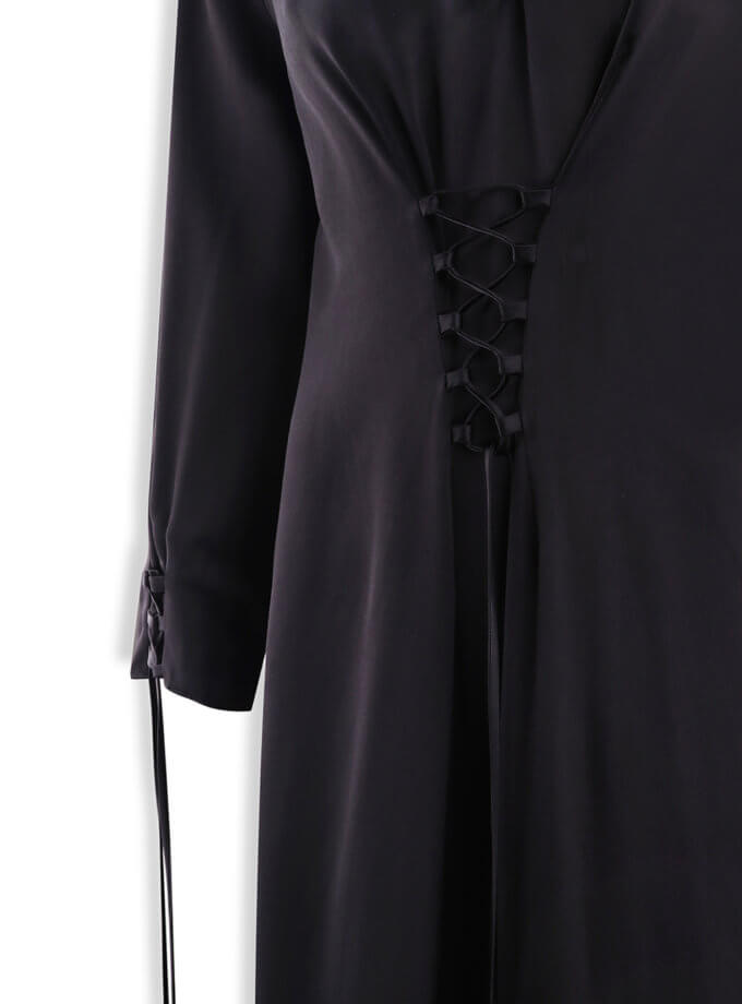 Сукня міді зі стрічками IRRO_IR_ND22_BD_010, фото 1 - в интернет магазине KAPSULA