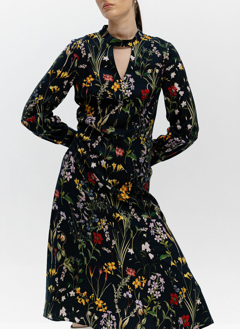 Сукня з чокером у квітковий принт SHKO_18050006, фото 1 - в интернет магазине KAPSULA