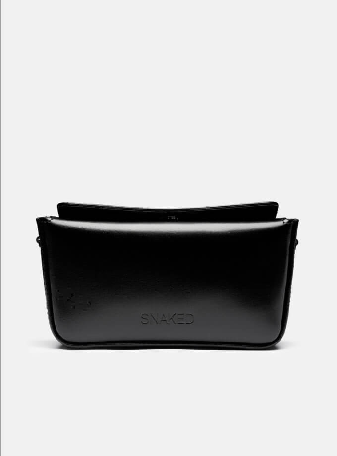 Шкіряна сумка Snaked Baby Bag in Black SNKD_P0135S, фото 1 - в интернет магазине KAPSULA