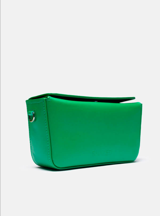 Шкіряна сумка Snaked Baby Bag in Lime Green SNKD_P0136S, фото 1 - в интернет магазине KAPSULA