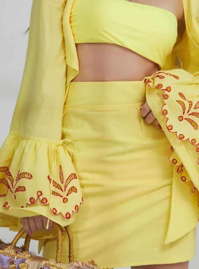 Юбка желтая ACN_A6_skirt, фото 1 - в интернет магазине KAPSULA