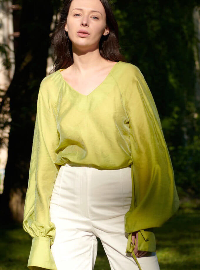 Шёлковая блуза "Vilna" KFZ_nb211206, фото 1 - в интернет магазине KAPSULA