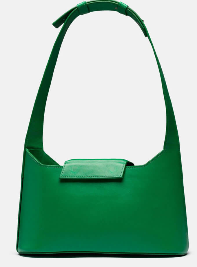Шкіряна сумка Snaked Wave Bag in Leprechaun Green SNKD_P0139S, фото 1 - в интернет магазине KAPSULA