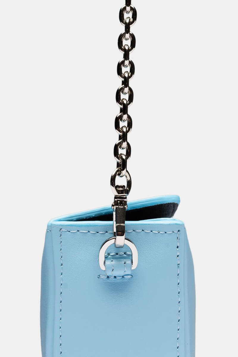 Кожаная сумка Snaked Baby Bag in Baby Blue SNKD_P0131S, фото 1 - в интернет магазине KAPSULA