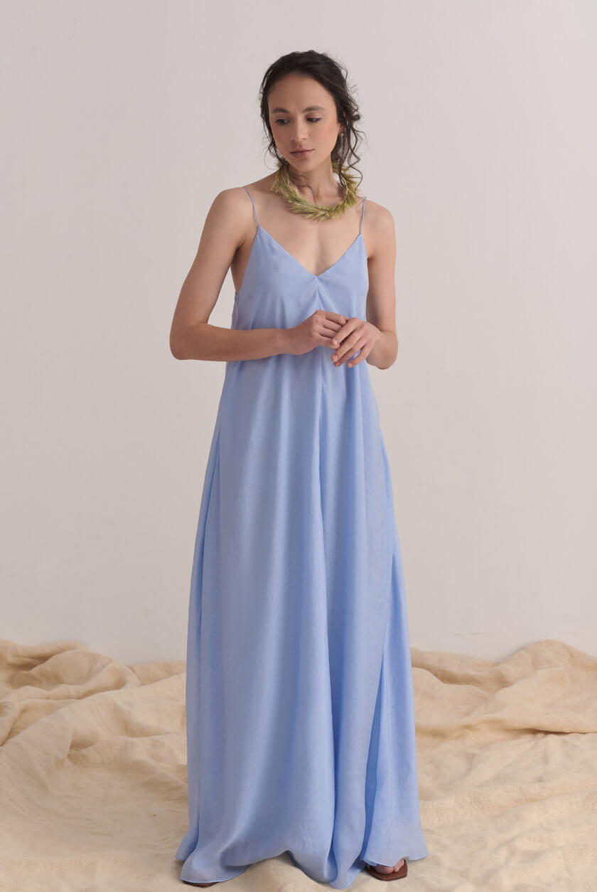 Платье на бретелях Sky ZHRK_zkss220040-skyblue, фото 1 - в интернет магазине KAPSULA