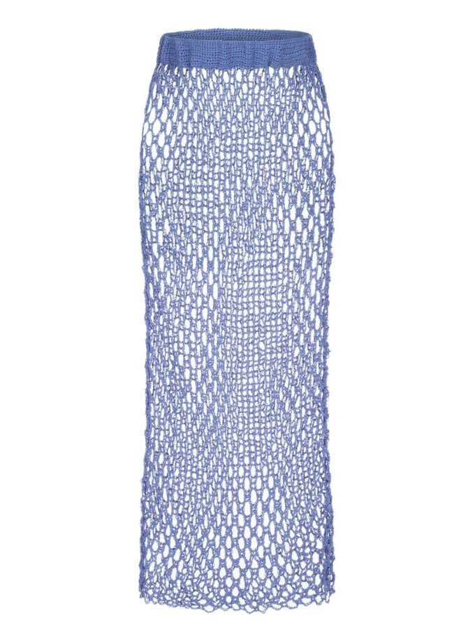 Спідниця кроше синього кольору FORMA-SS22-11, фото 1 - в интернет магазине KAPSULA