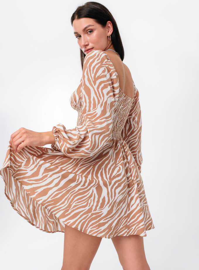 Платье в принт "Зебра" MGN_1729BE, фото 1 - в интернет магазине KAPSULA