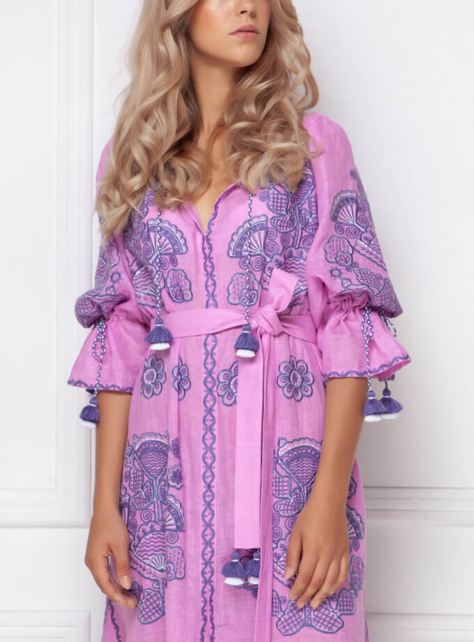 Розовое платье Виктори Шик FOBERI_SS19004, фото 1 - в интернет магазине KAPSULA