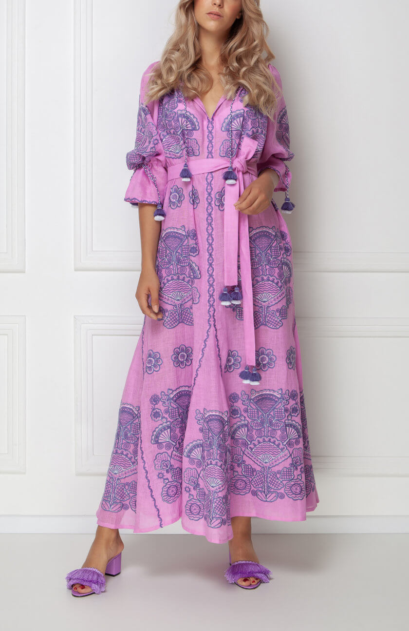 Розовое платье Виктори Шик FOBERI_SS19004, фото 1 - в интернет магазине KAPSULA