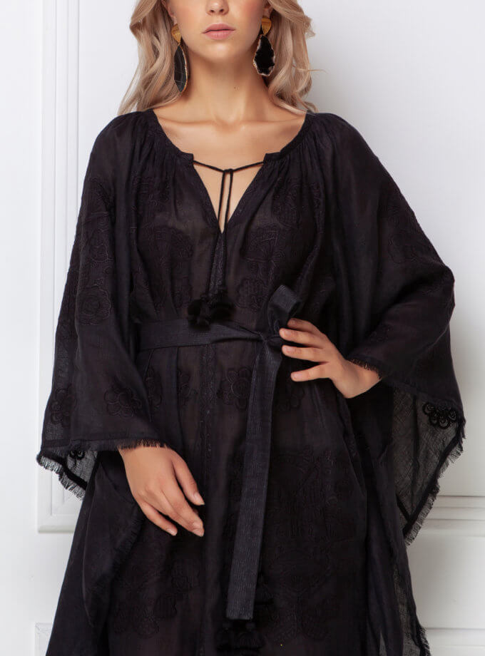 Чорна сукня Вікторі FOBERI_SS19005, фото 1 - в интернет магазине KAPSULA