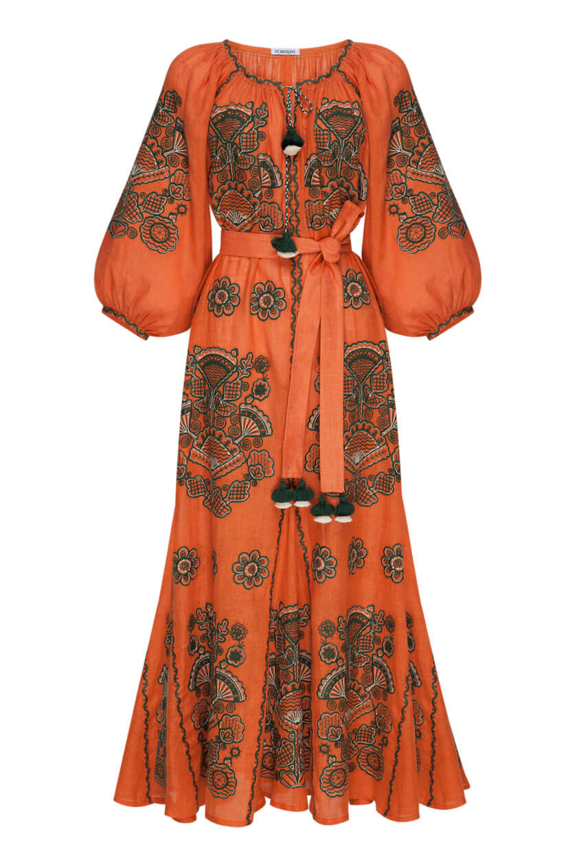 Теракотова сукня Вікторі Шик FOBERI_SS19010, фото 1 - в интернет магазине KAPSULA