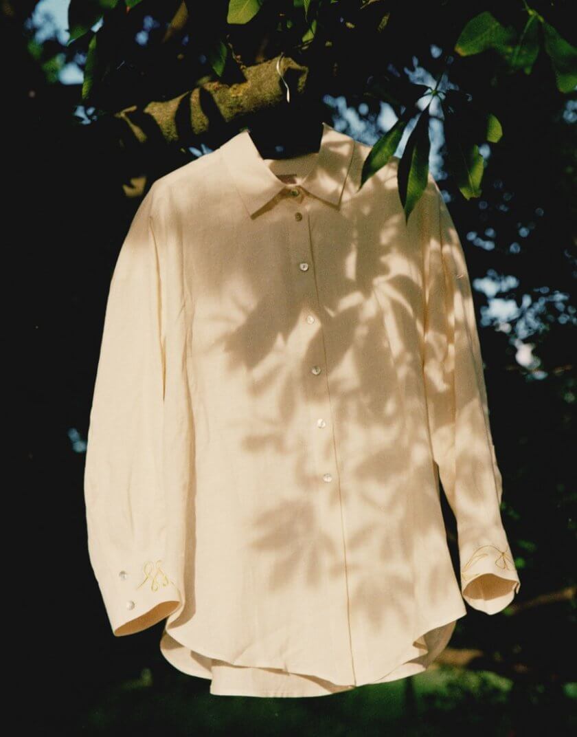 Лляна сорочка подовжена IAM_02LN26lg, фото 1 - в интернет магазине KAPSULA