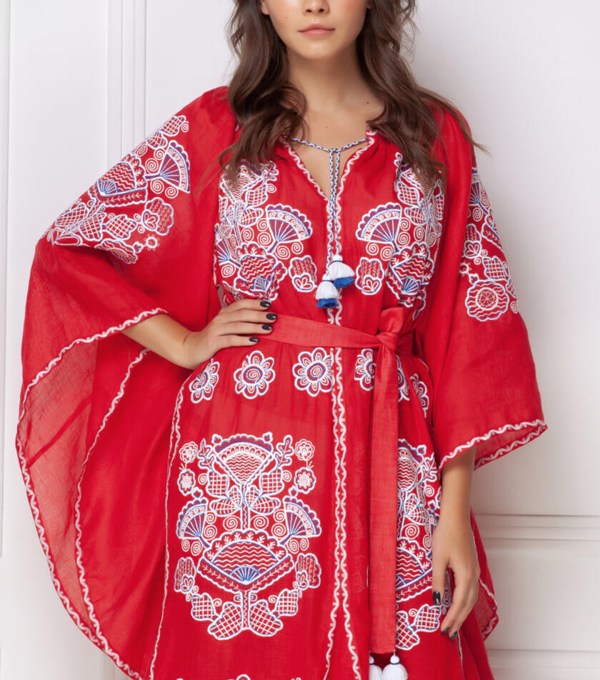 Красное платье Виктори Шик FOBERI_SS19002, фото 1 - в интернет магазине KAPSULA