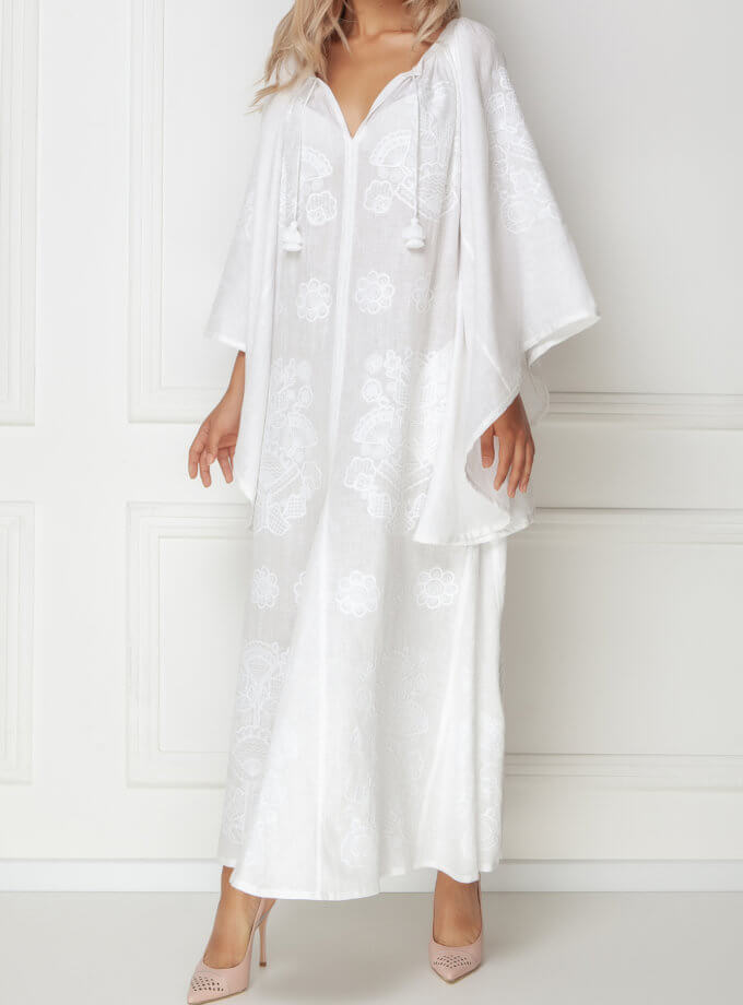Біла сукня Вікторі Шик FOBERI_SS19001, фото 1 - в интернет магазине KAPSULA