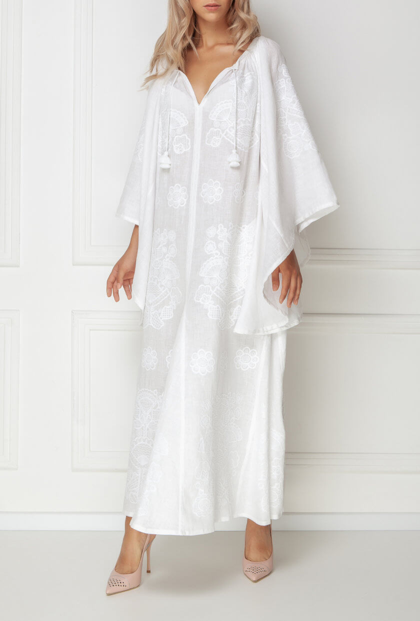 Біла сукня Вікторі Шик FOBERI_SS19001, фото 1 - в интернет магазине KAPSULA