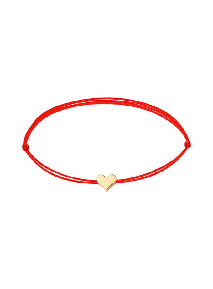 Браслет з червоною ниточкою та позолоченим сердечком IVA_RG01, фото 1 - в интернет магазине KAPSULA