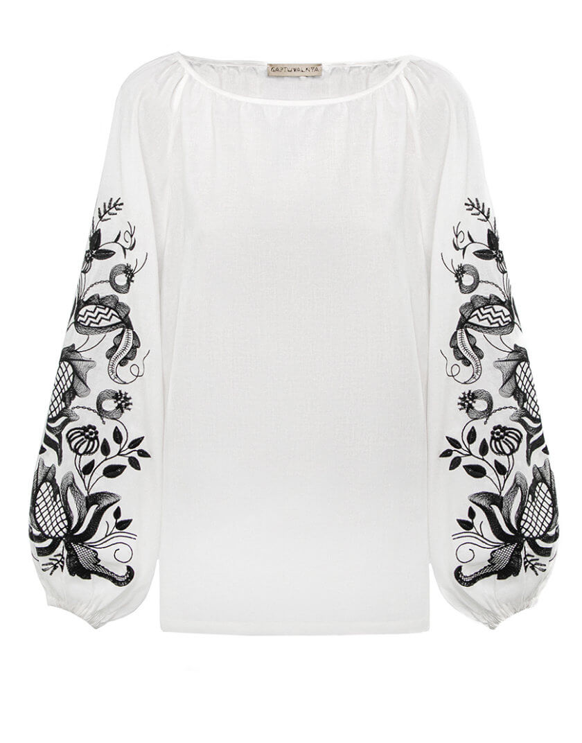 Блузка за мотивами традиційної сорочки з дизайнерською вишивкою GPTV_GA_AA_501, фото 1 - в интернет магазине KAPSULA