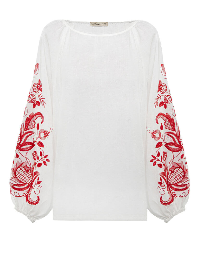 Блузка за мотивами традиційної сорочки з дизайнерською вишивкою GPTV_GA_AA_502, фото 1 - в интернет магазине KAPSULA