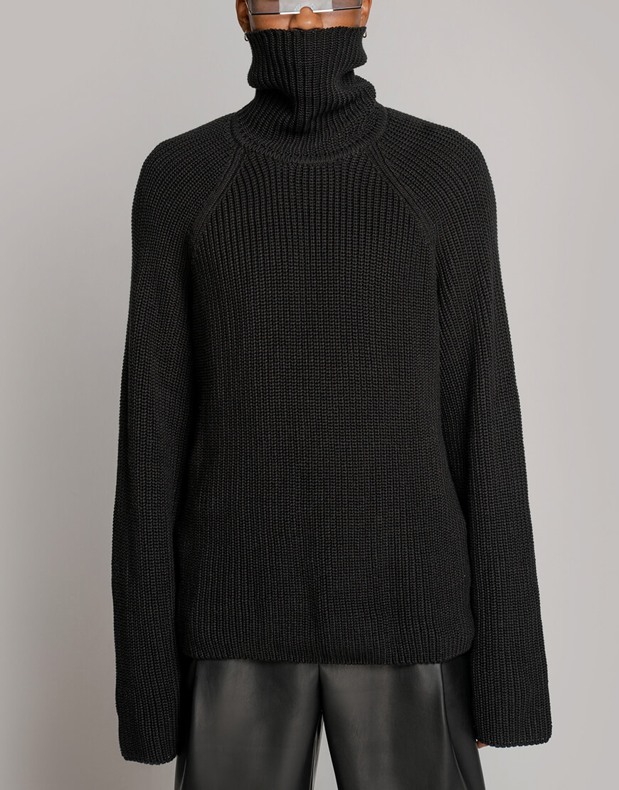 Светр оверсайз з коміром SE20SwtrMrglB, фото 1 Светр оверсайз з коміром SE20SwtrMrglB, фото 1 - в интернет магазине KAPSULA