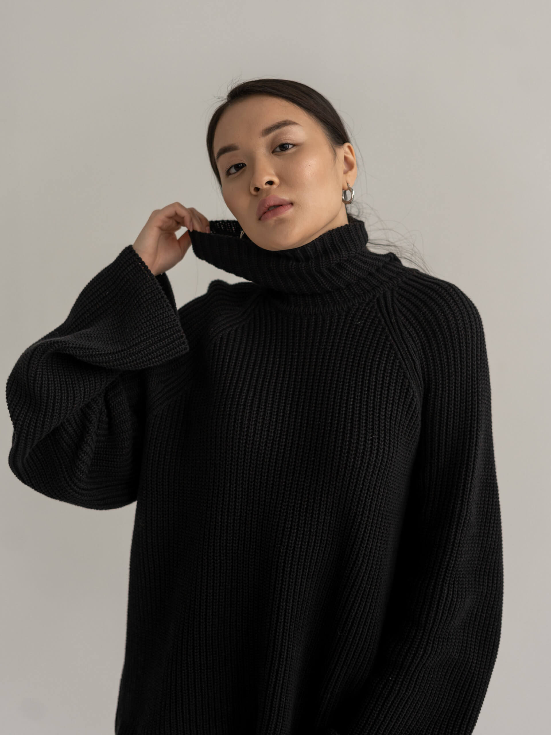 Светр оверсайз з коміром SE20SwtrMrglB, фото 1 Светр оверсайз з коміром SE20SwtrMrglB, фото 1 - в интернет магазине KAPSULA