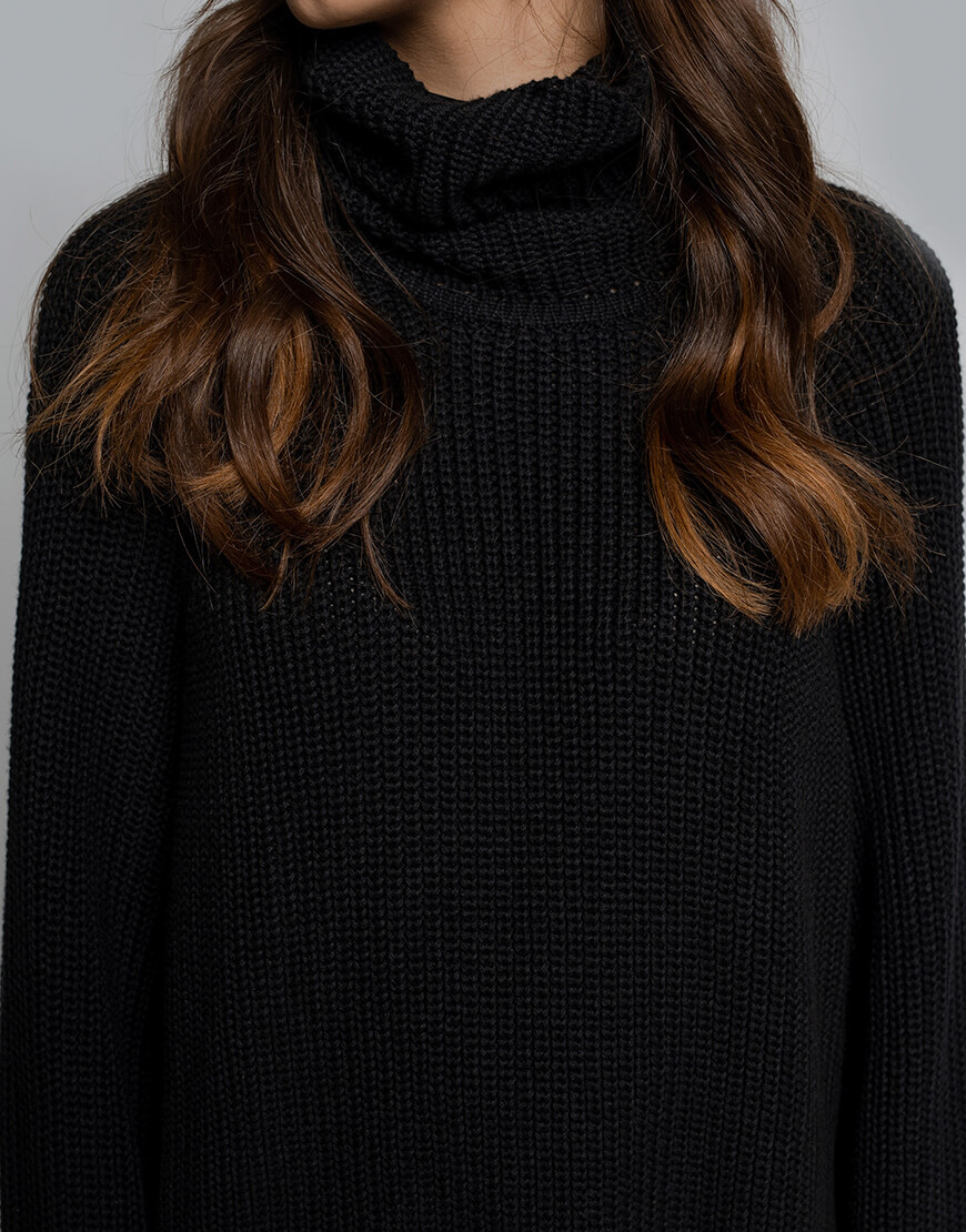 Светр оверсайз з коміром SE20SwtrMrglB, фото 1 Светр оверсайз з коміром SE20SwtrMrglB, фото 1 - в интернет магазине KAPSULA