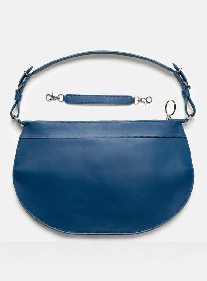 Шкіряна сумка Snaked Hobo Bag in Blue SNKD_P0145S, фото 1 - в интернет магазине KAPSULA