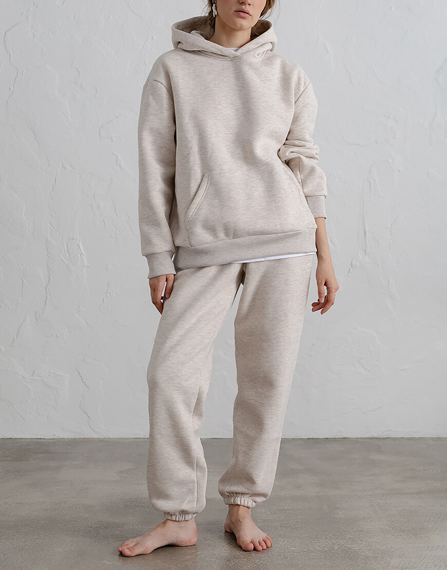 Набір бежевий меланж з начосом BLCN_1014_1, фото 1 Набір бежевий меланж з начосом BLCN_1014_1, фото 1 - в интернет магазине KAPSULA