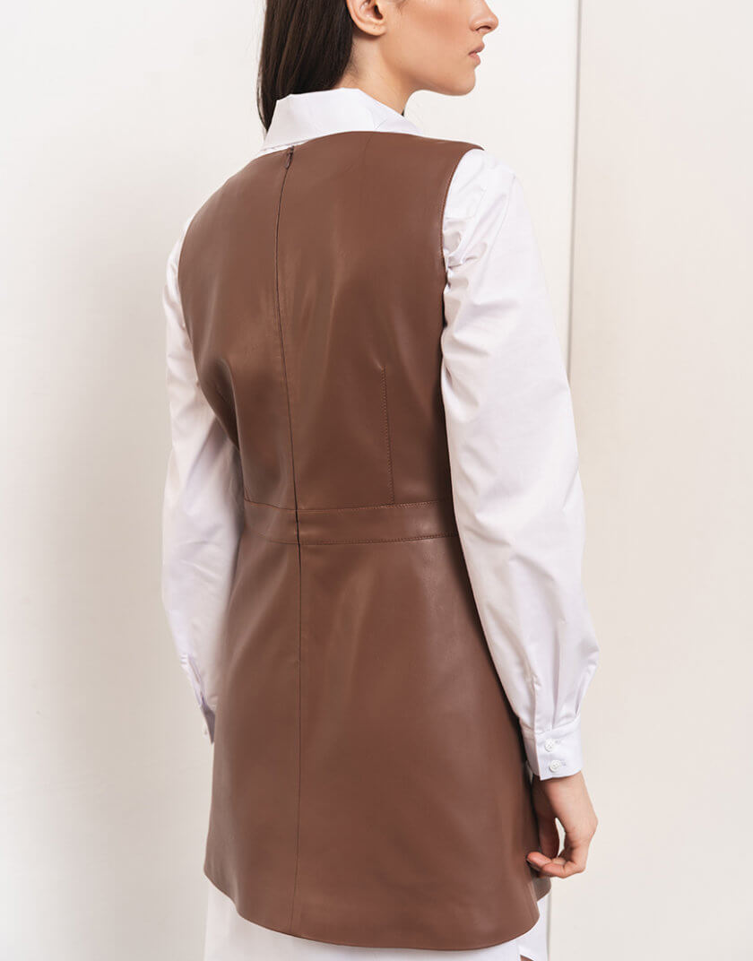 Сукня міні з еко-шкіри KLSV_AKxDS_FW_2021_55, фото 1 - в интернет магазине KAPSULA
