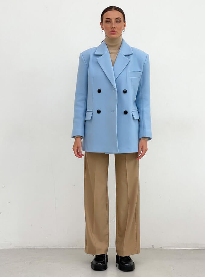 Коротке пальто з італійскої вовни LAB_2349, фото 1 - в интернет магазине KAPSULA