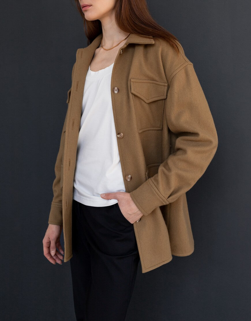 Об'ємна бежева сорочка з вовни IRRO_IR_FW22_WG_009, фото 1 Об'ємна бежева сорочка з вовни IRRO_IR_FW22_WG_009, фото 1 - в интернет магазине KAPSULA