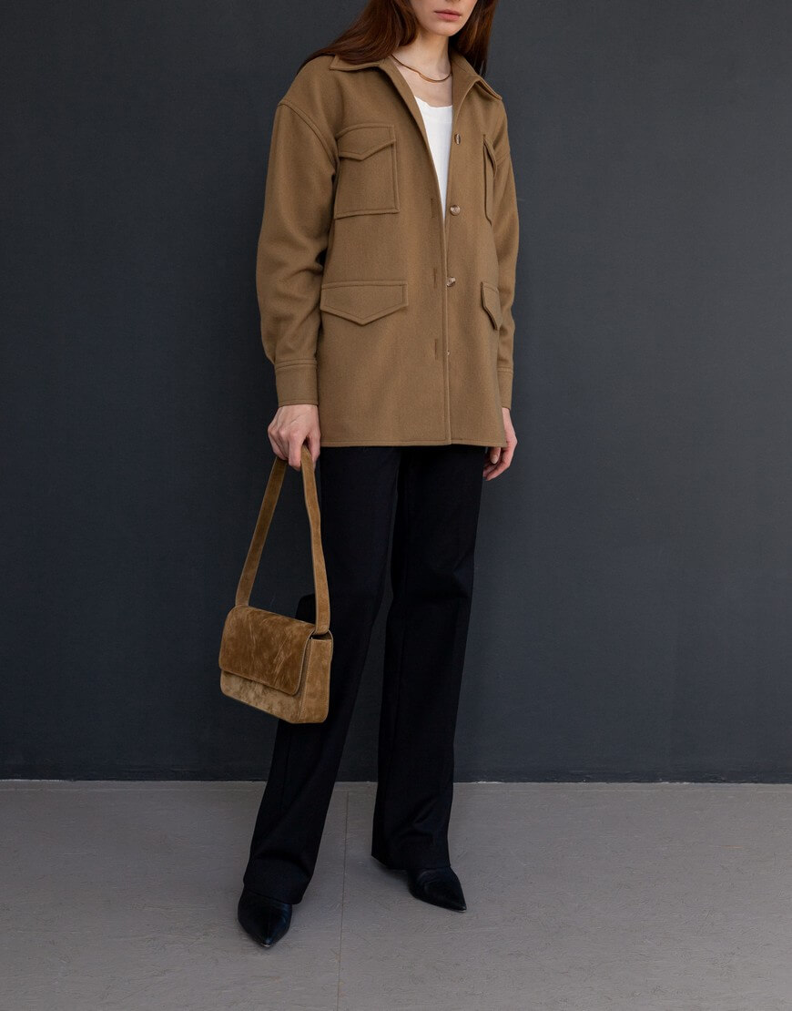 Об'ємна бежева сорочка з вовни IRRO_IR_FW22_WG_009, фото 1 Об'ємна бежева сорочка з вовни IRRO_IR_FW22_WG_009, фото 1 - в интернет магазине KAPSULA