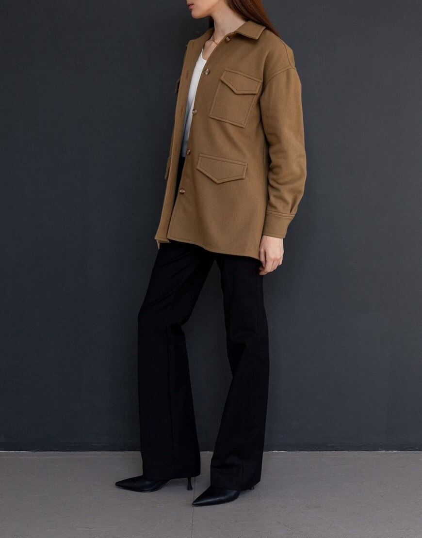 Об'ємна бежева сорочка з вовни IRRO_IR_FW22_WG_009, фото 1 Об'ємна бежева сорочка з вовни IRRO_IR_FW22_WG_009, фото 1 - в интернет магазине KAPSULA