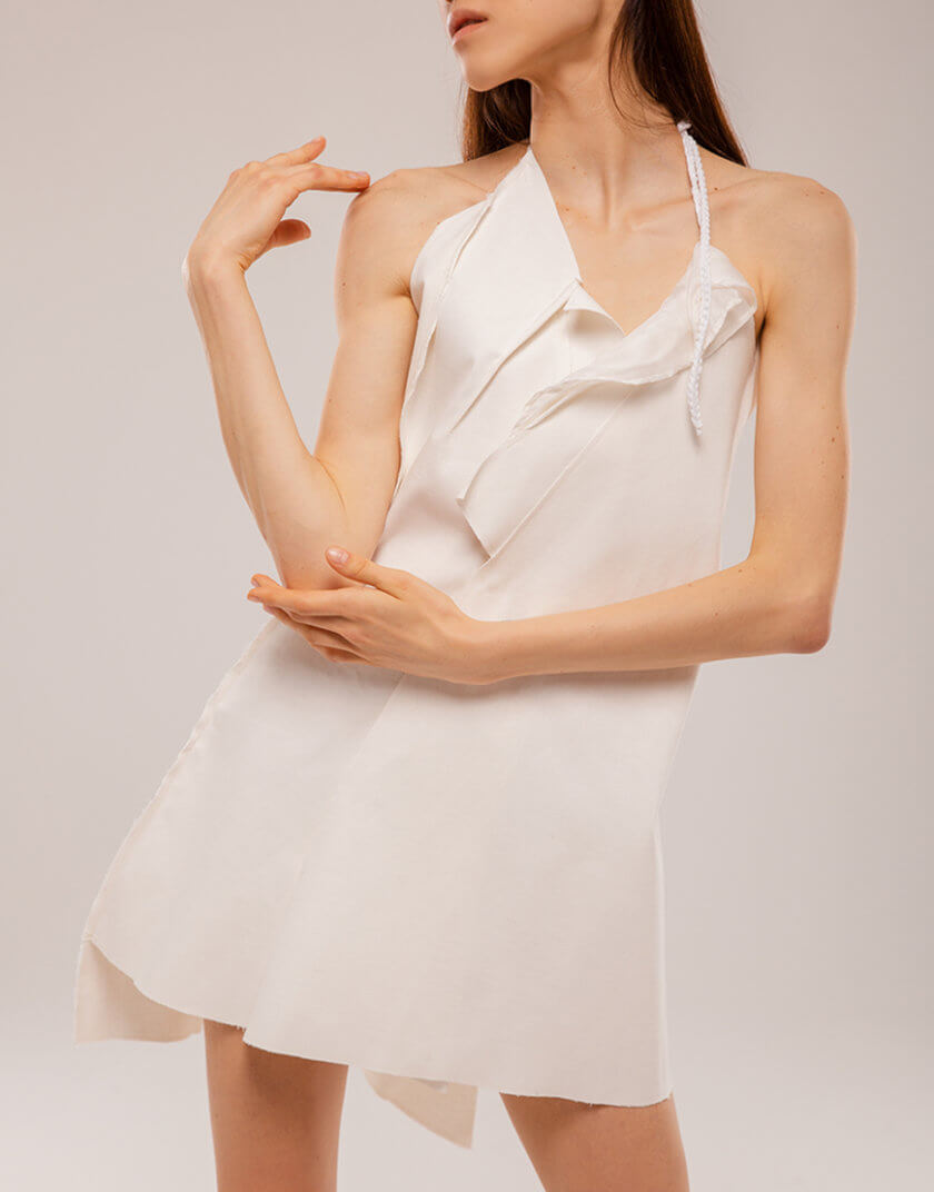 Мінімалістична біла сукня ASP_PSR_0036, фото 1 - в интернет магазине KAPSULA