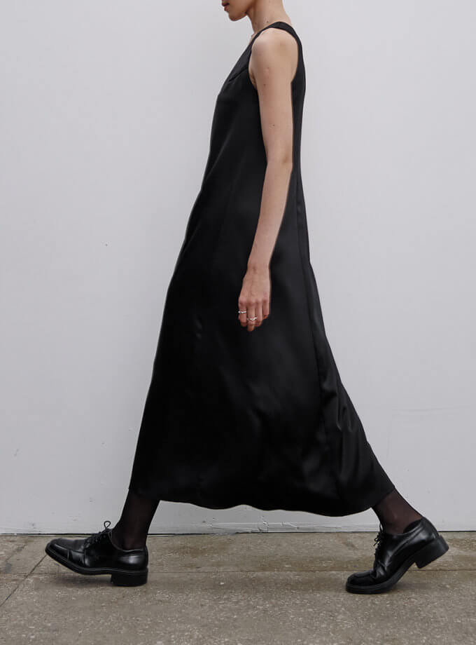 Сукня міді з квадратним вирізом KLSVNN2BL, фото 1 - в интернет магазине KAPSULA
