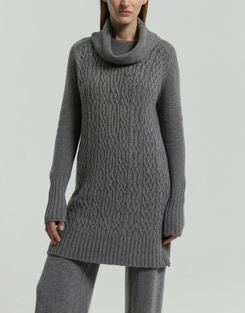 Джемпер з широким коміром CHLT_Fulham_Sweater_Grey, фото 1 - в интернет магазине KAPSULA