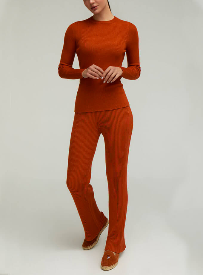 Костюм з вовни мериноса Terracotta CHLT_Jane_Costume_Orange, фото 1 - в интернет магазине KAPSULA