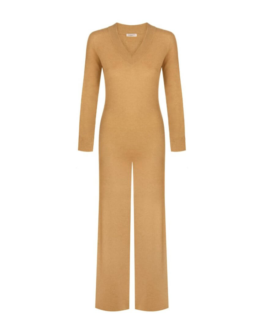 Комбінезон з кашеміру CHLT_Provance_Jumpsuit_Beige, фото 1 - в интернет магазине KAPSULA